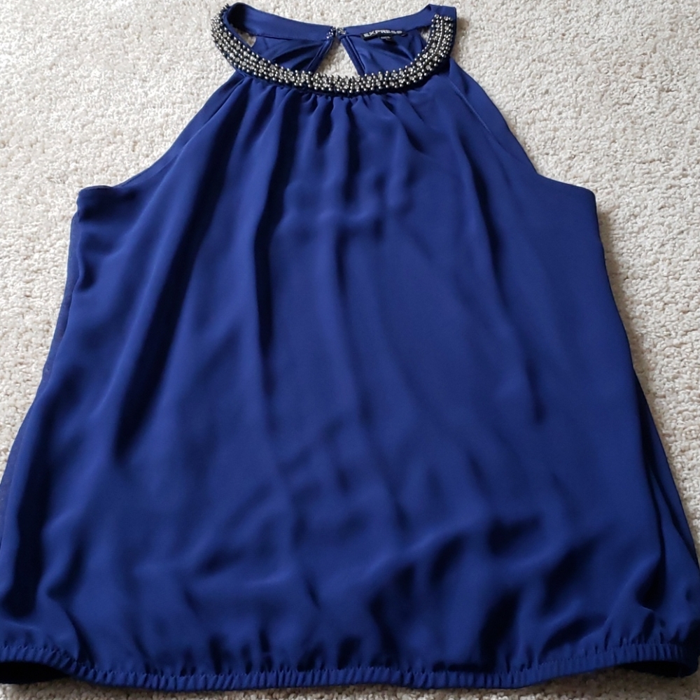 Express navy blue blouse S